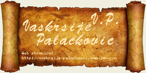Vaskrsije Palačković vizit kartica